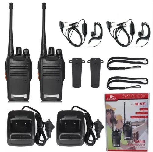 Par aparelho radio comunicador ht walkie talkie