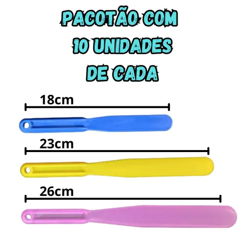 30 espátulas plástico para comércio revenda atacado artesanato silk-screen uso em geral