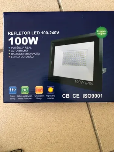Refletor Led verde 100w alumínio ip66