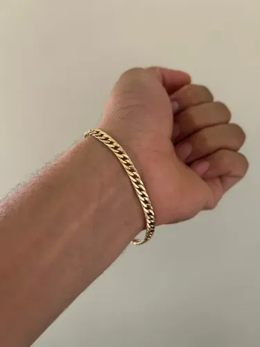 Pulseira MACIÇA em Ouro 18k - nova - 20 centímetros