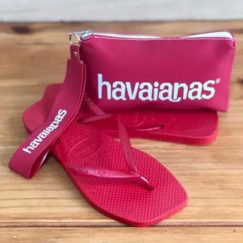 Kit Bolsa de Mão e Chinelo Havaianas Tamanho 35/36