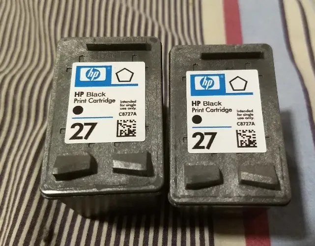 2 cartuchos originais hp 27b - favor ler anúncio