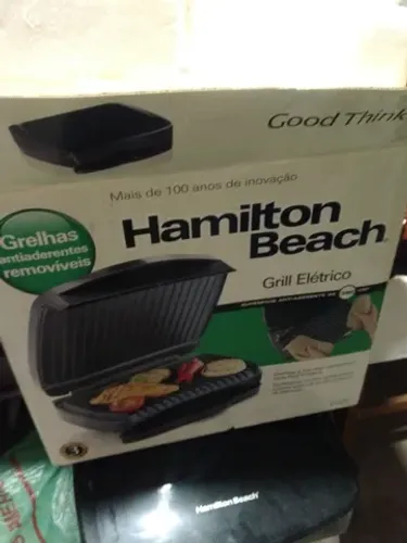 Grill Sanduicheira Elétrica Hamilton Beach 127v Preta 25335
