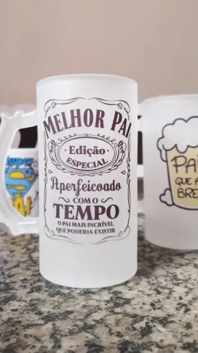 Caneca de Chopp Vidro personalizada, caneca de cerveja com sua arte