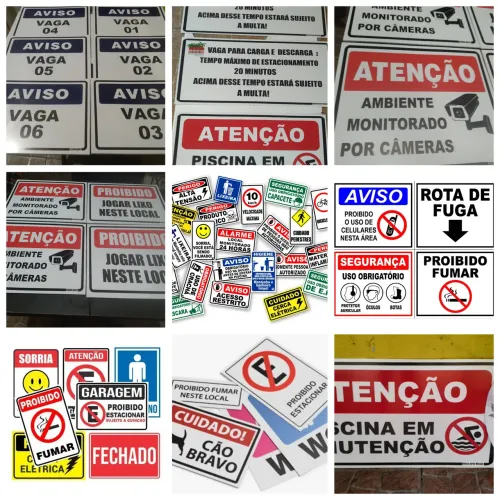 Placa de sinalização e Braille