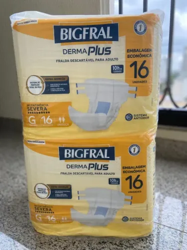Fraldas Geriátricas Bigfral Derma Plus - Tamanho G