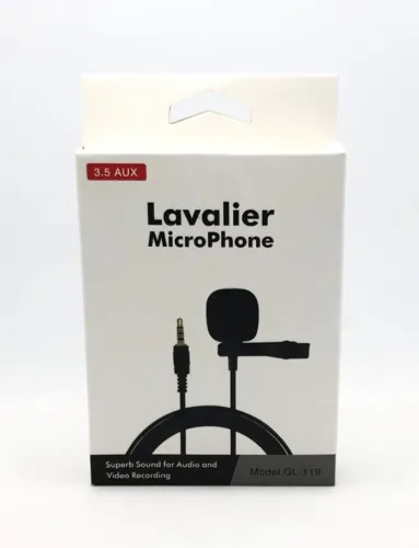 Microfone de Lapela P2 3,5mm Profissional Lavalier Novo na Caixa