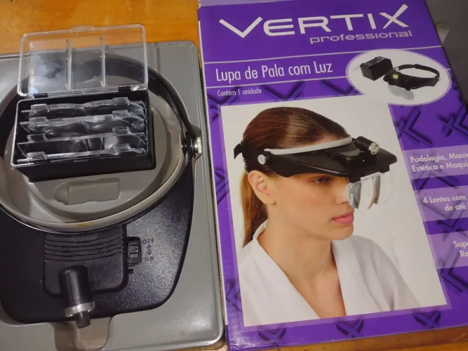 Lupa de pala com luz Vertix profissional