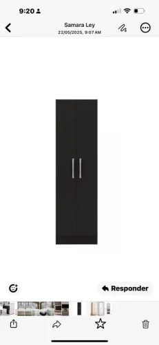 Guarda-Roupa Preto 2 Portas