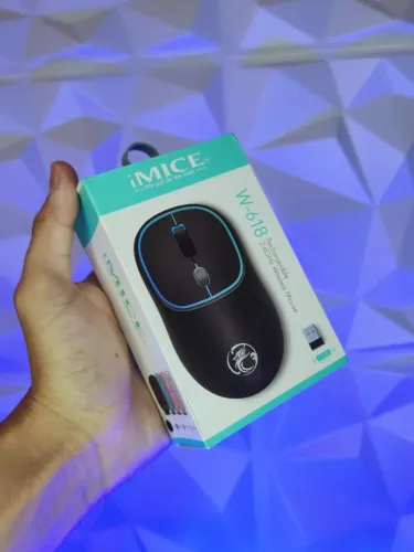 Mouse Sem Fio RGB Marca iMice Original - A Bateria