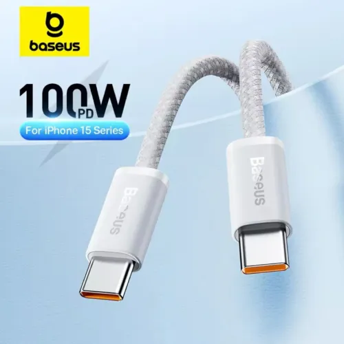 Cabo Baseus 2m MacBook Iphone 15 16 USB tipo C Samsung Ipad Android De Nylon Premium