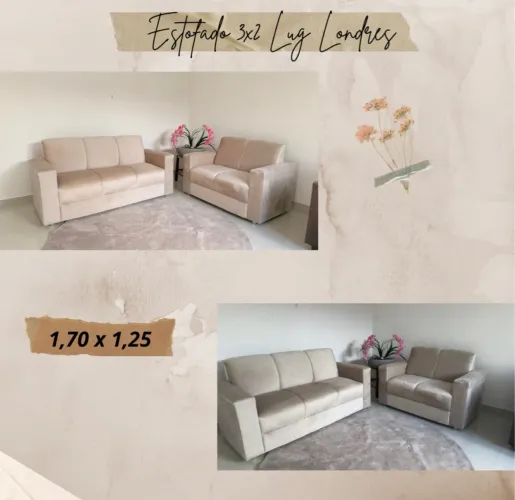 Sofá 3/2 lugares / NOVO / ENTREGAMOS 