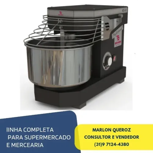 Amassadeira Espiral Preta 10 Velocidades Braesi