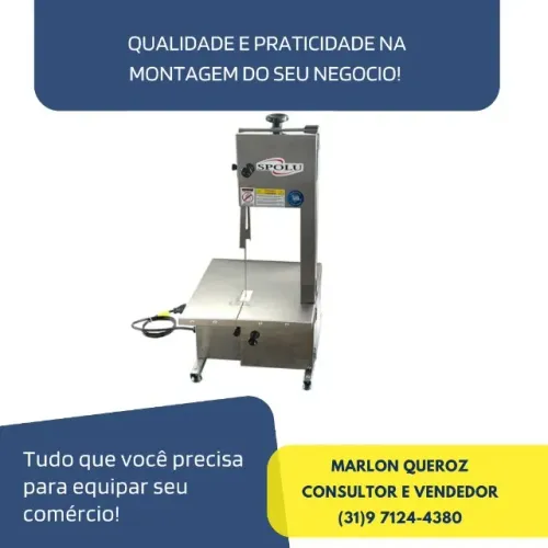 Serra Fita de Carnes Industrial Inox Spolu