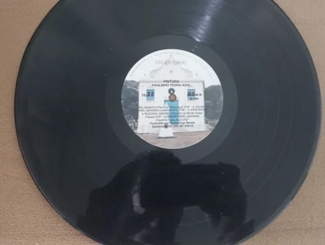 LP disco de vinil Paulinho Pedra Azul  Pintura sem capa MPB VITROLA RADIOLA TOCA DISCO SOM