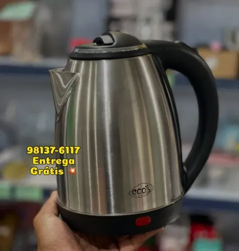 Chaleira Elétrica Aço Inox 2 Litros -  Entrega das 9 até 22hrs