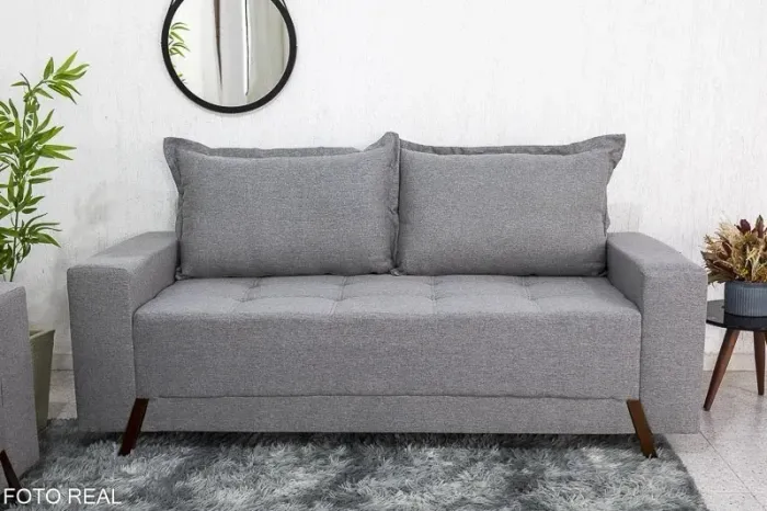 Sofá 3 lugares 8100 2.00m Linho- Produto Novo