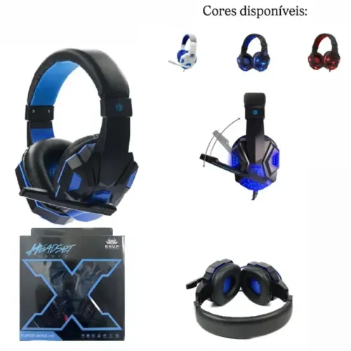 Headset Gamer KNUP KP-397 - Áudio Estéreo Premium, Microfone com Cancelamento de Ruído