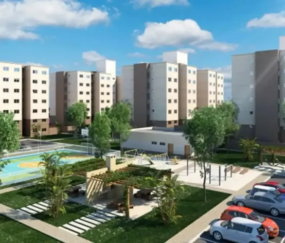 Excelente apartamento com quintal próximo ao flamboyant