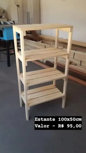 Estante de Madeira 100x50cm - Organização e Design!