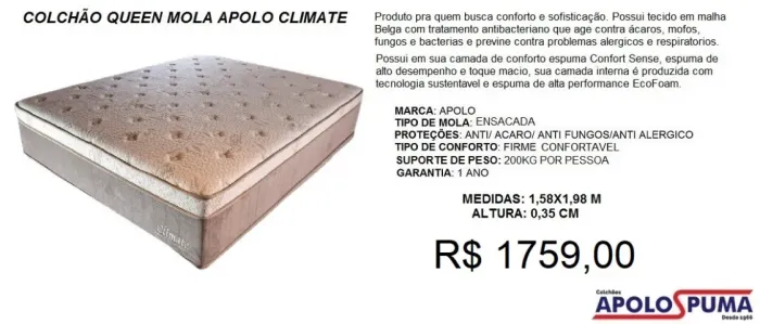 Colchão queen de excelente qualidade e toque macio