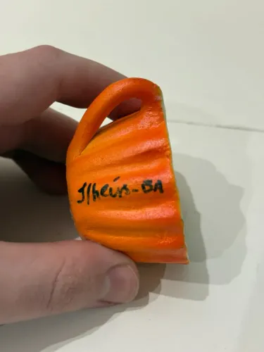 Xícara/Copo de Shot Artesanal de Porcelana Ilhéus Bahia