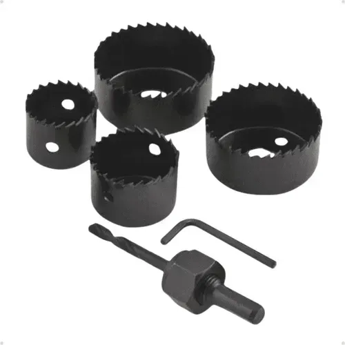 Jogo Serra Copo Kit 6 Peças Para Madeira Gesso Pvc Plástico