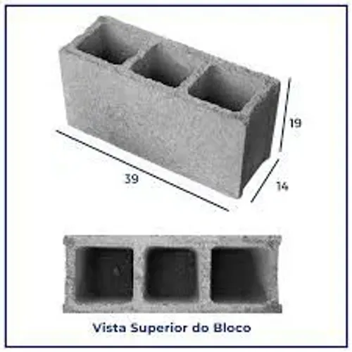 Bloco Vedação 14x19x39cm só R$2,00 frete grátis 