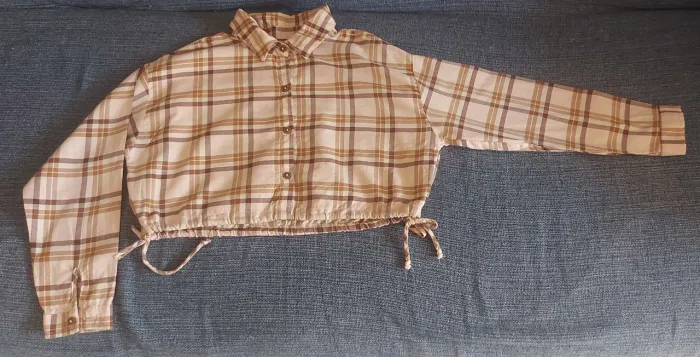 Linda camisa xadrez manga longa - Pouco usada