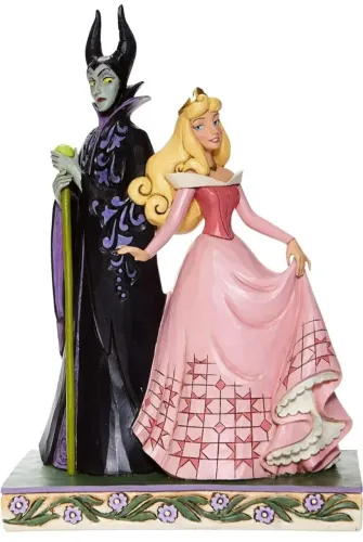 Estátua Bela adormecida e Malévola - Disney - Enesco