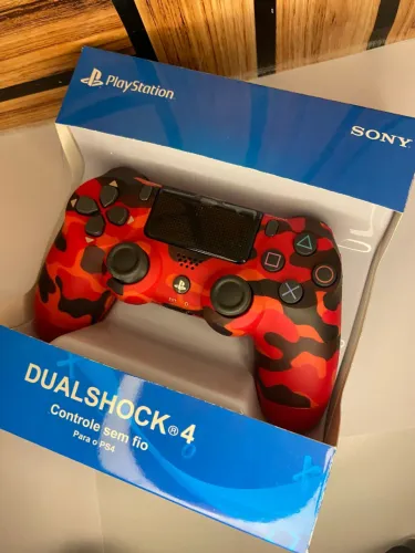 Controle de ps4 vermelho Camuflado an7