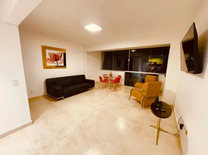 Vendo Apto Mobiliado no Ed.Cândido Ferreira, c/3 quartos, sendo 1 suíte, cozinha, sala/jan