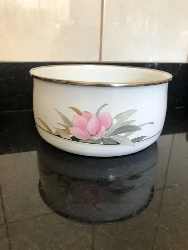 Pote de cozinha floral vintage