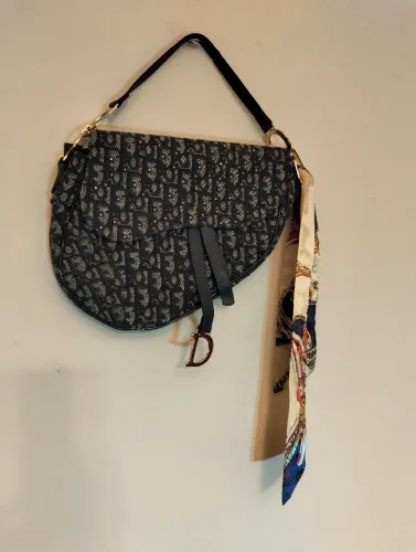 Bolsa Dior Saddle Jacquard-Premium 