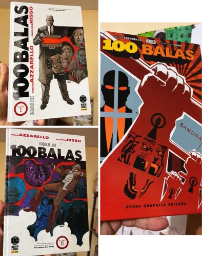100 balas edição de luxo volumes 1 e 2 + 100 balas samurai, todas capa dura.