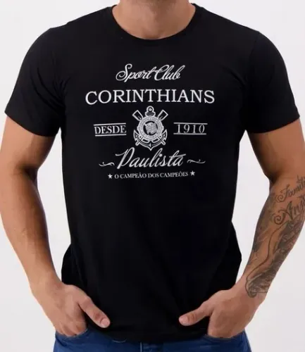 Camiseta Licenciada do Corinthians 100% Algodão Tamanho M, G e GG