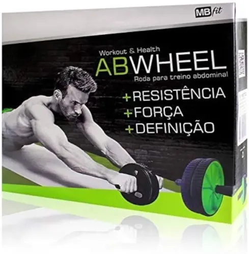 Aparelho Abdominal Lombar Ab Rolo Roda C/Apoio Abwheel Fit 
