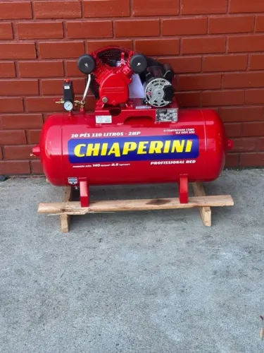 Compressor de ar 10pés 140lbs Red 110 L motor 2cv Weg - Chiaperini(Loja)