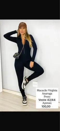 Vendo macacão gg 42/44 novo preto perfeito