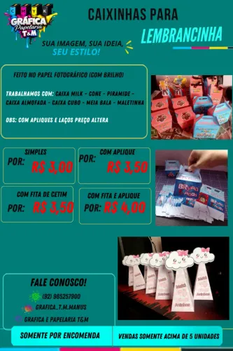 Caixinhas personalizadas para lembrancinhas
