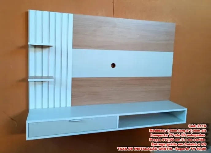 Painel MDF p/ TV até 55 polegadas (NOVO)