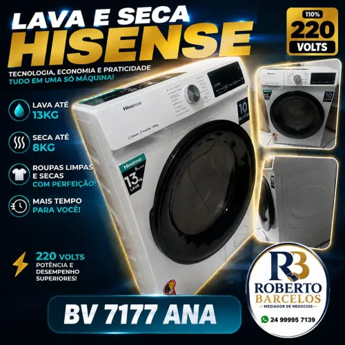 Máquina lava e seca Hisense 220 volts