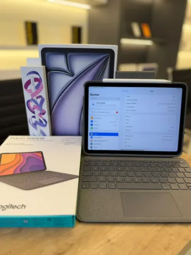 iPad Air M2 256GB - Com Apple Pencil + Capa Teclado Logitech