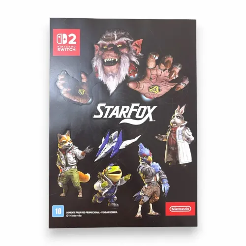 Cartela de Adesivos StarFox Nintendo 29,6x21cm