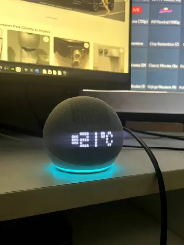 Echo Dot com Relógio. Raríssimo!