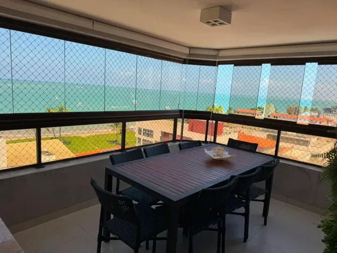 Apartamento 106m² em Camboinha | Porteira Fechada Vista mar - 3 Qts (2 Suítes) + DCE 2 V
