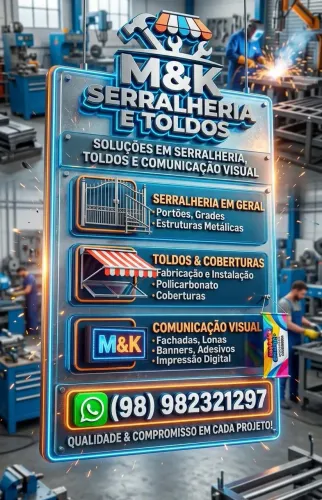 Fabricamos toldos e serralheria 
