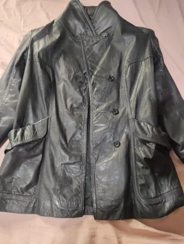 jaqueta de couro preta
