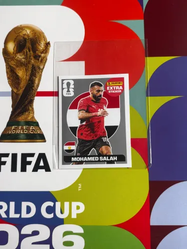 Figurinha  Panini Extra Sticker Mohamed Salah Prata Copa do Mundo 2026