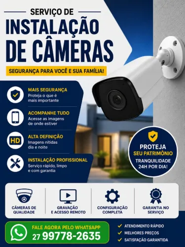 instalação de camera de segurança - 18 ano no mercado